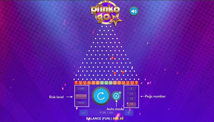 Plinko Casino features